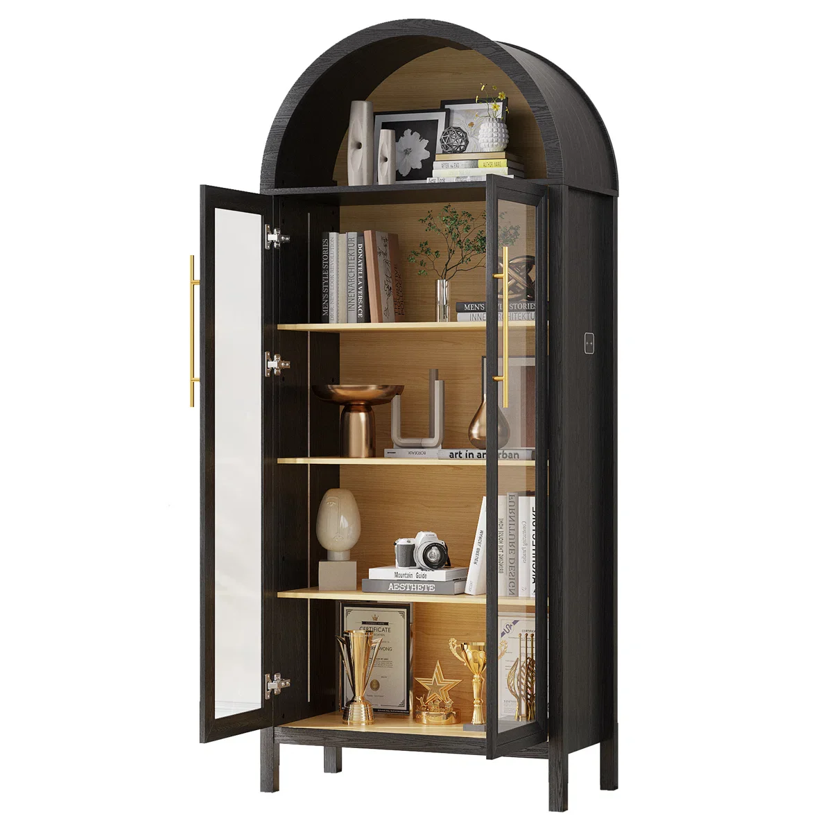 Arched Storage Display Cabinet
