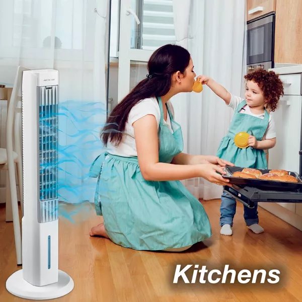 Tower: Electric Portable Cooling Fan, Quiet Operation, 4 Speeds, Black - Image 4