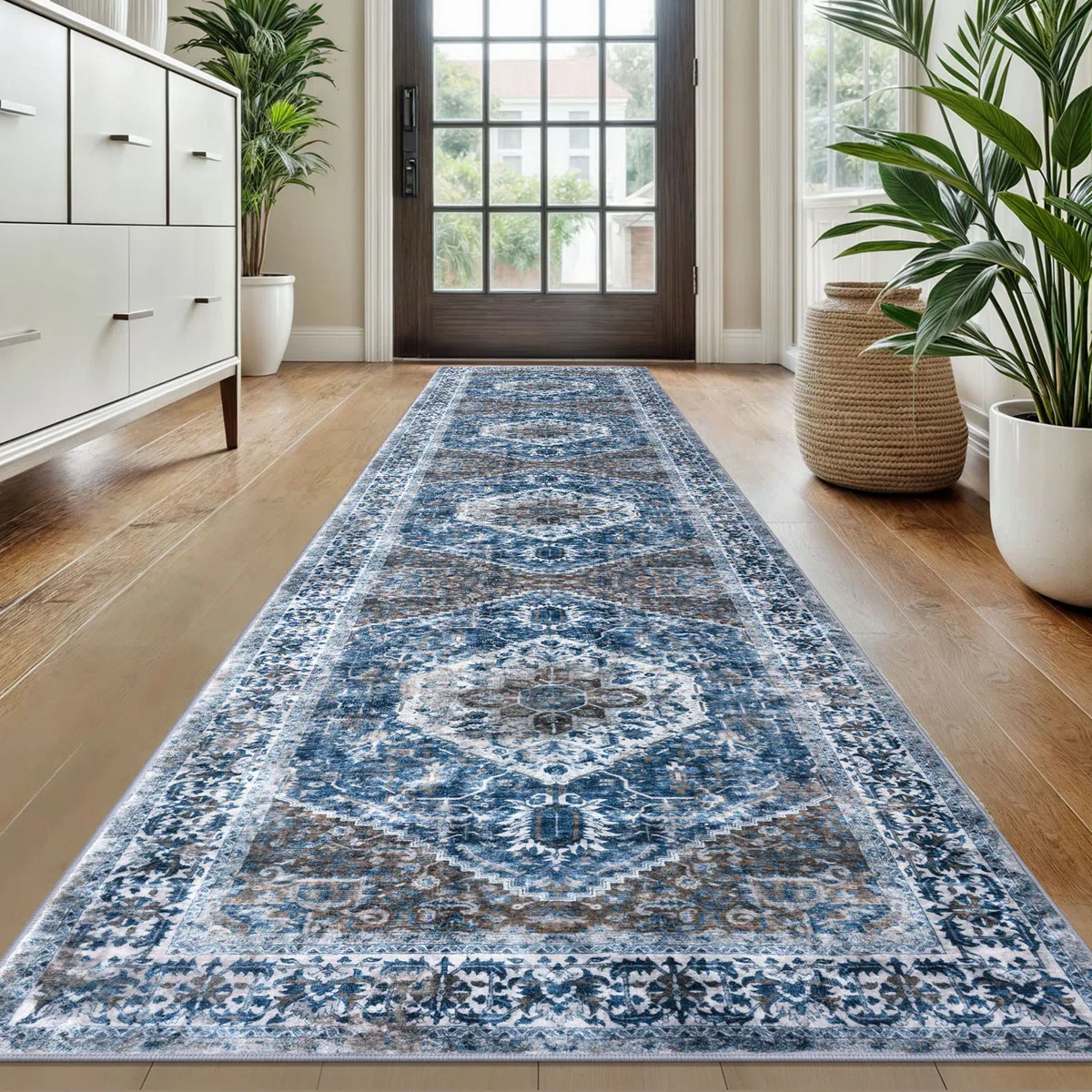 Jodhveer Area Rug Washable Rug Non-Slip Backing 2' x 10' - Image 2