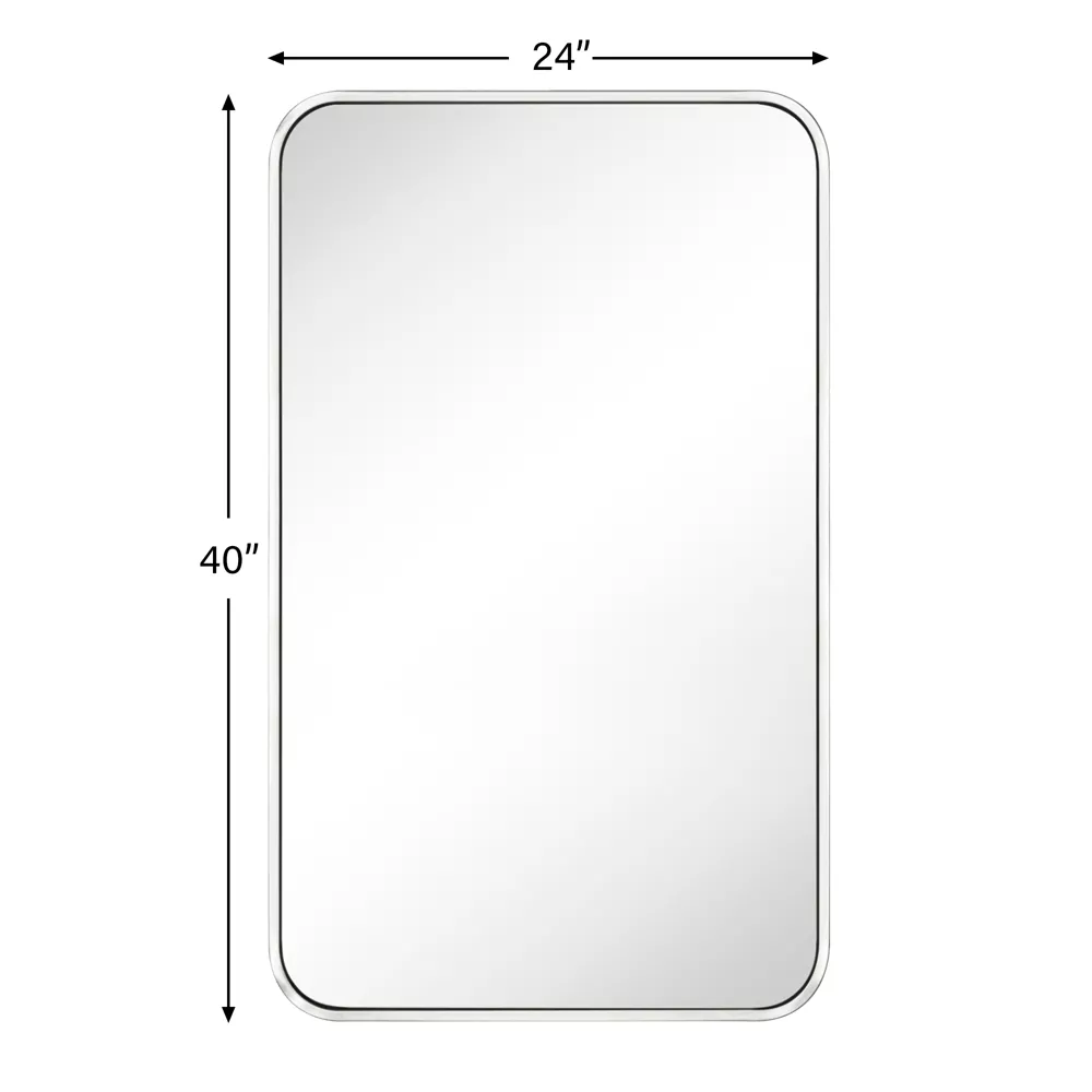 Aria Chrome Rectangle Bathroom Vanity Mirror - Image 3