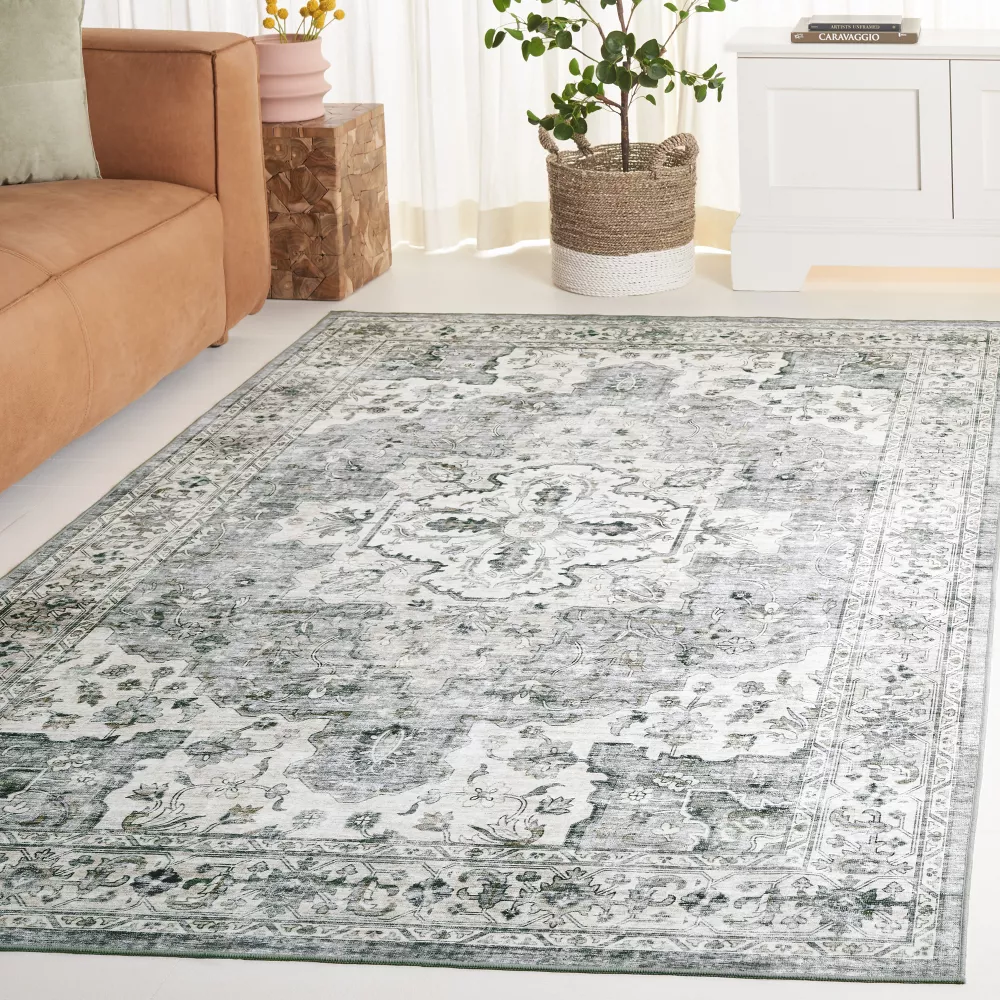 Arizona Machine Washable Skid Resistant Power Loomed Indoor Area Rug - 6'x6', - Image 5