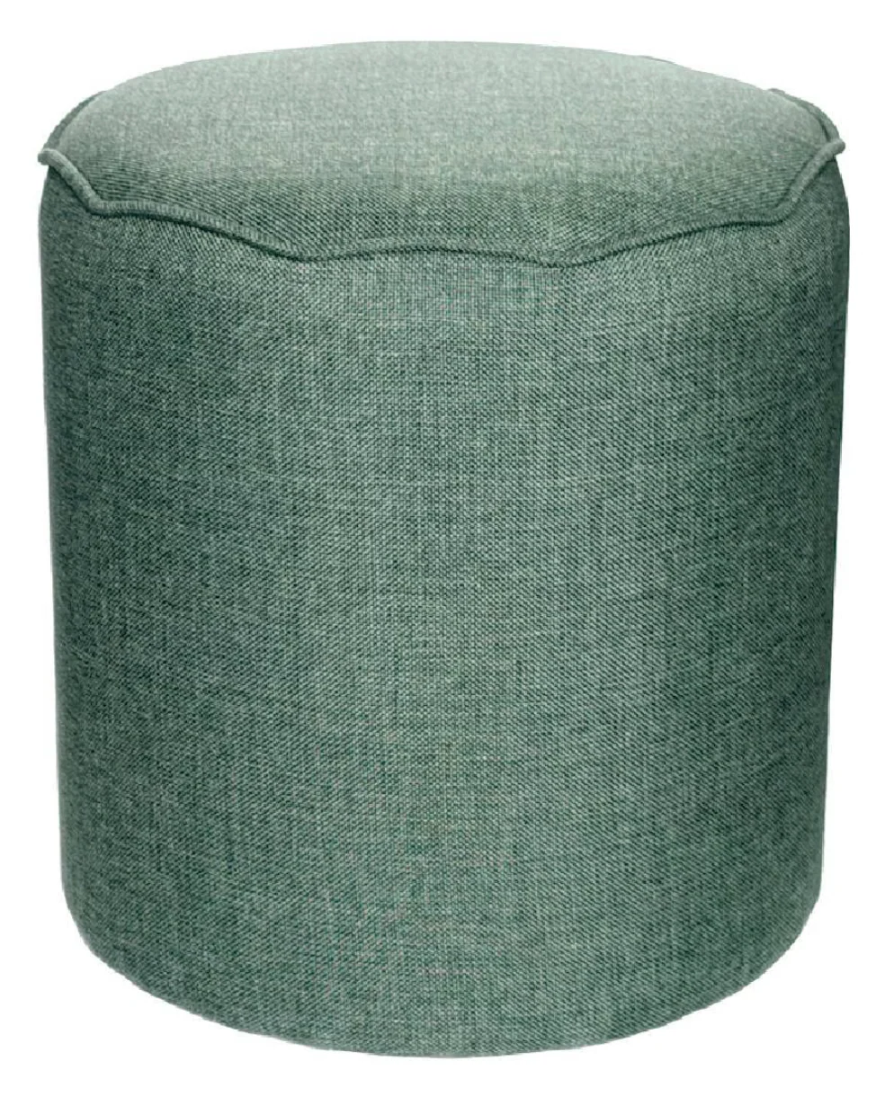 Armoire Cottage Collection Scalloped ottoman Green Linen SHOWROOM ITEM