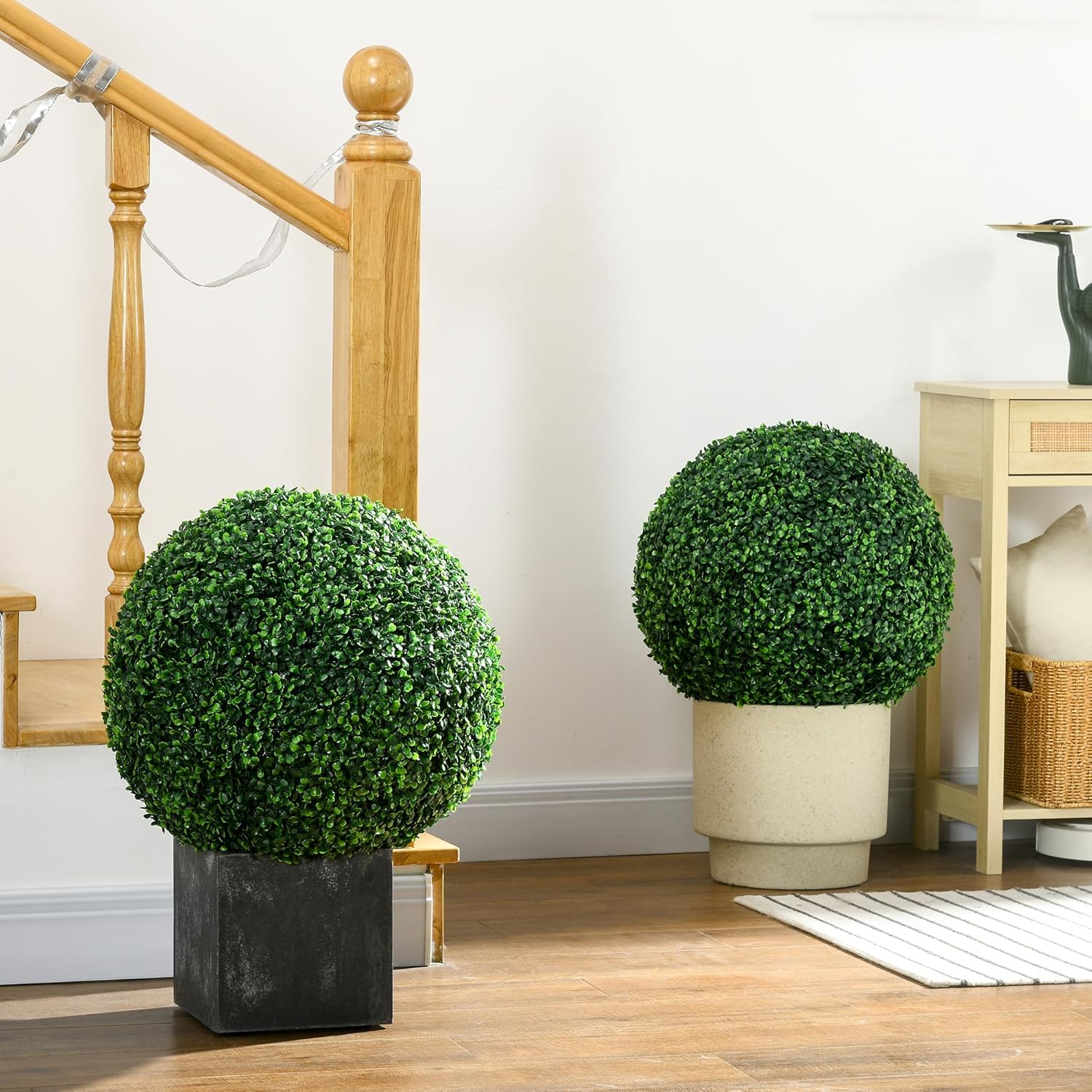Artificial Boxwood Topiary Ball Set of 2, Green - Image 5