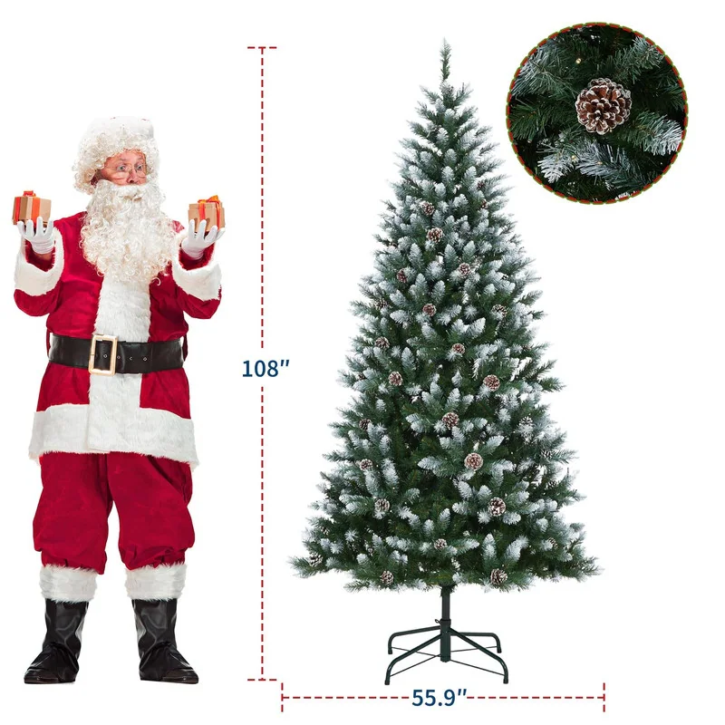 Artificial Christmas Tree with Snow-Dusted Pine Cones - Image 5