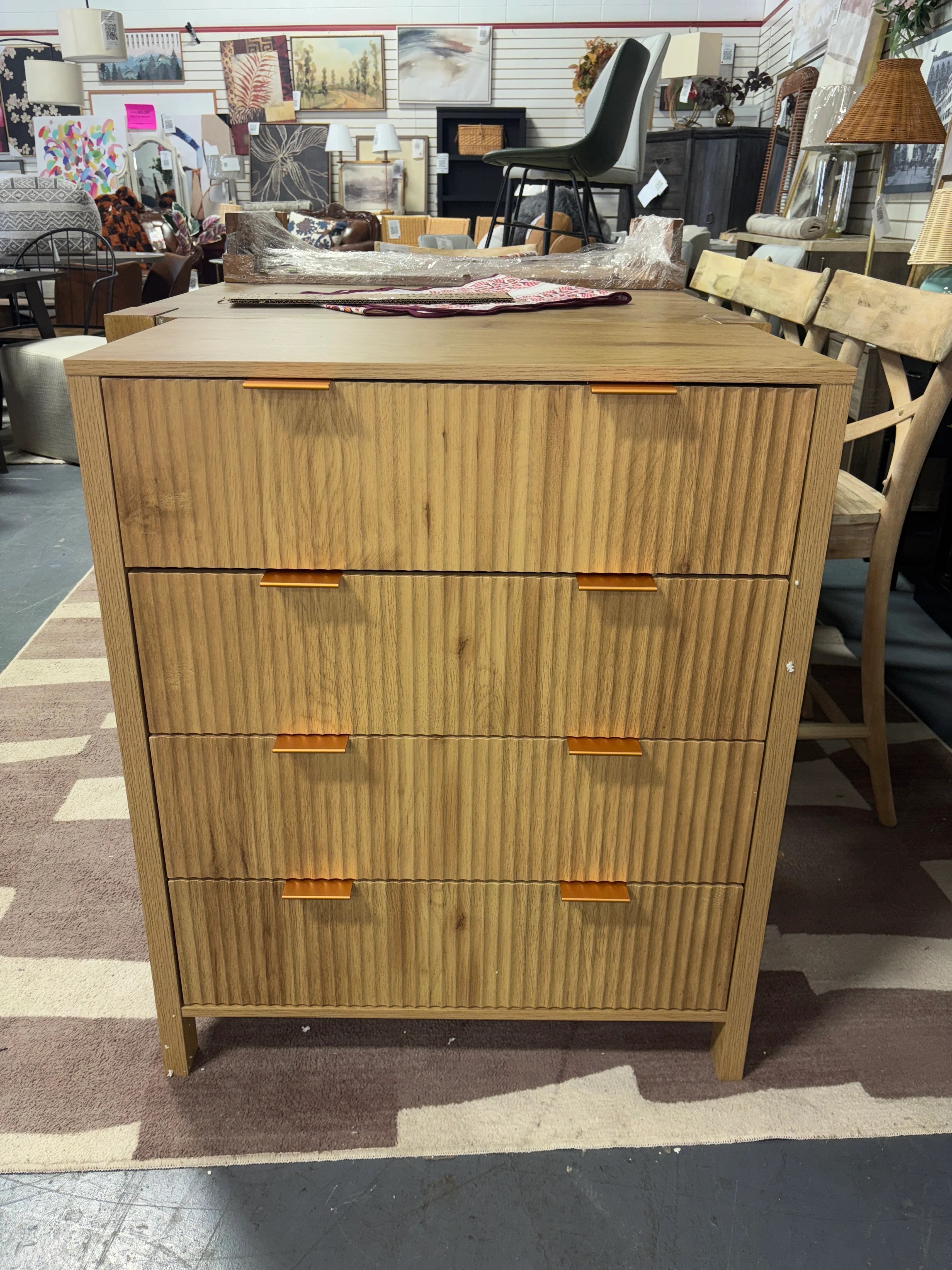 Aspatria 4 Drawer Dresser - Natural SHOWROOM ITEM - Image 2