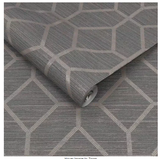 Asscher Geo Grey Wallpaper