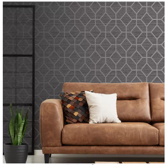 Asscher Geo Grey Wallpaper - Image 3