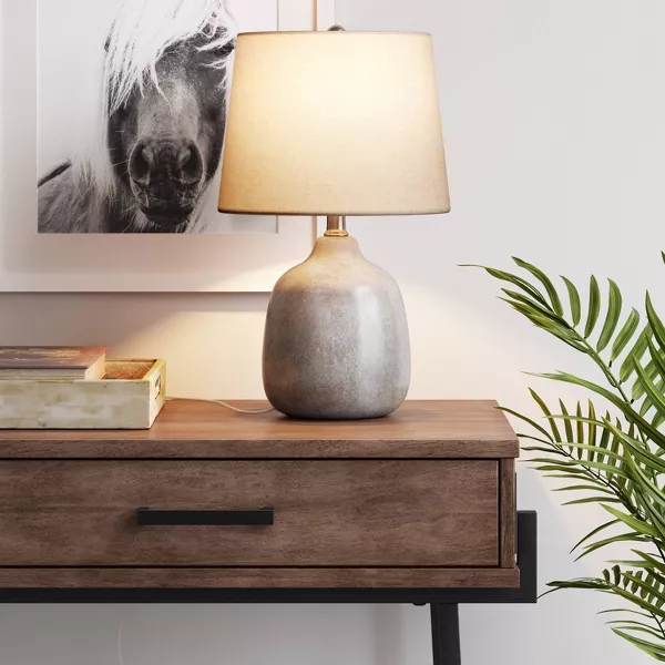 Assembled Ceramic Table Lamp Gray - Image 4