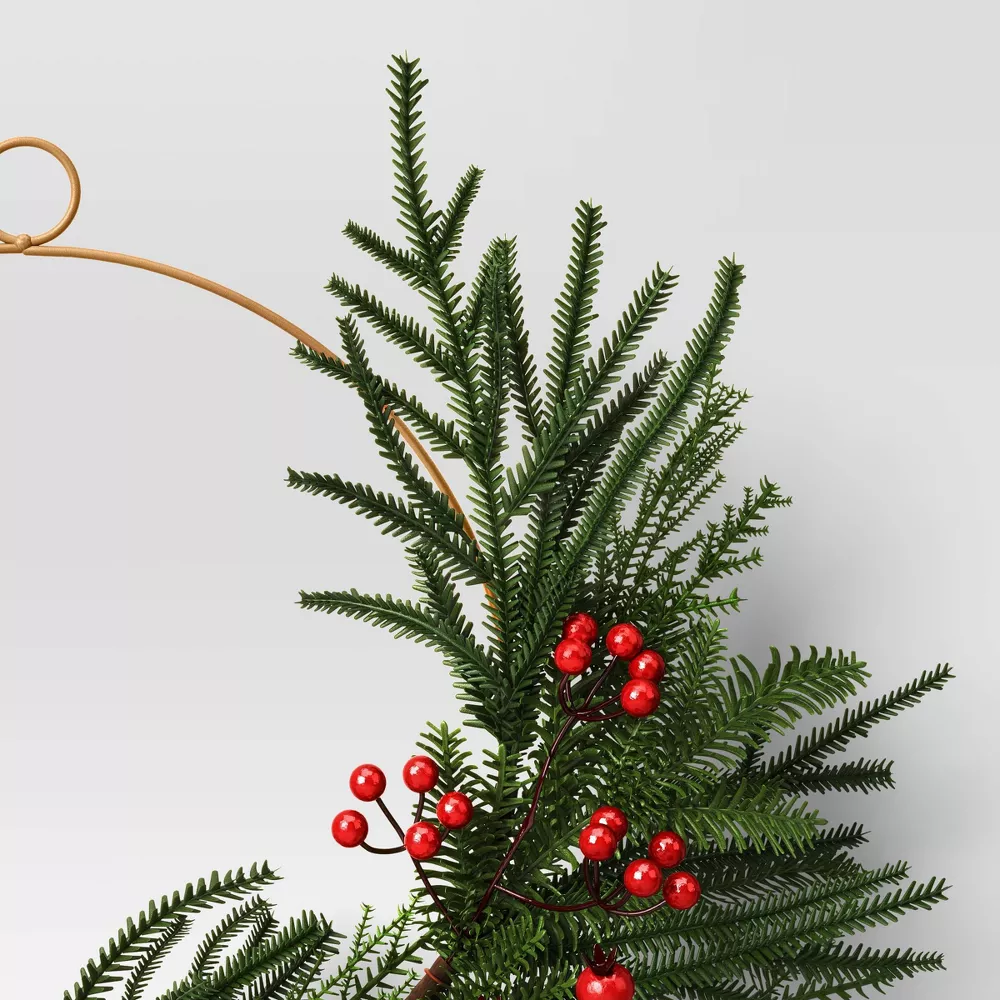 Asymmetrical Mixed Christmas Wreath, final cut - Image 2