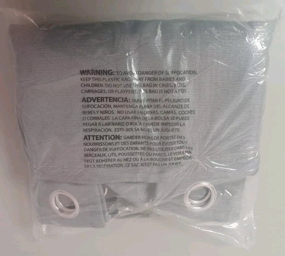 Set of 2 Indoor/Outdoor Grommet Top Curtain Panels In Charcoal - Image 3