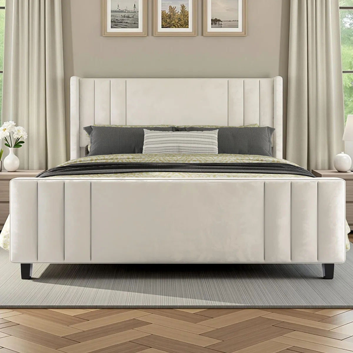 Aurieona Upholstered Platform Bed Queen - Image 3