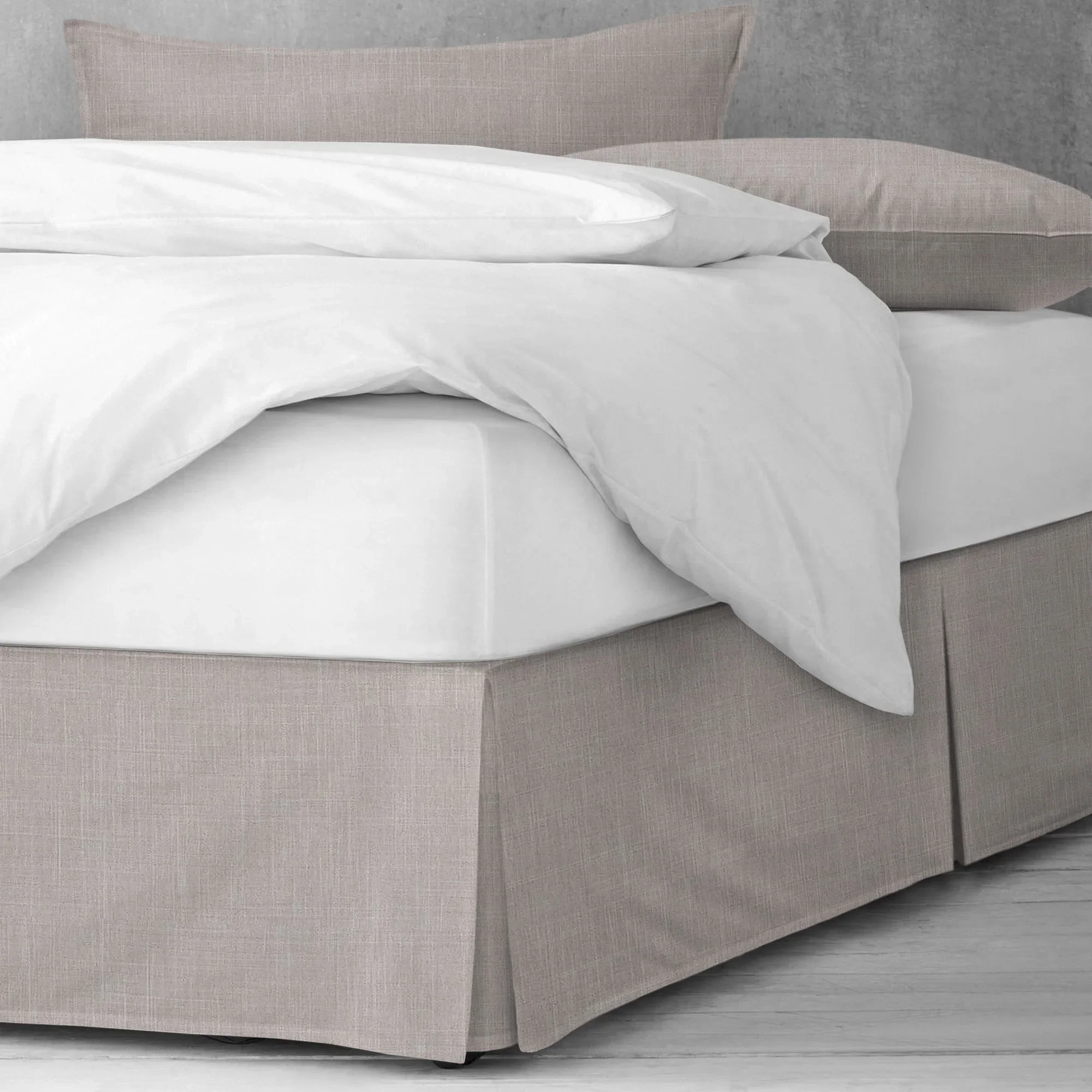 Austin Taupe Bedskirt Full, - Image 4