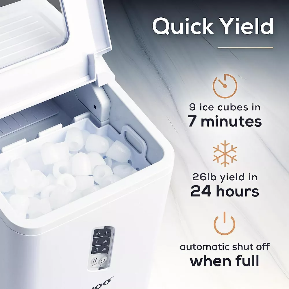 Automatic Portable Countertop Ice Maker Machine - White - Image 4