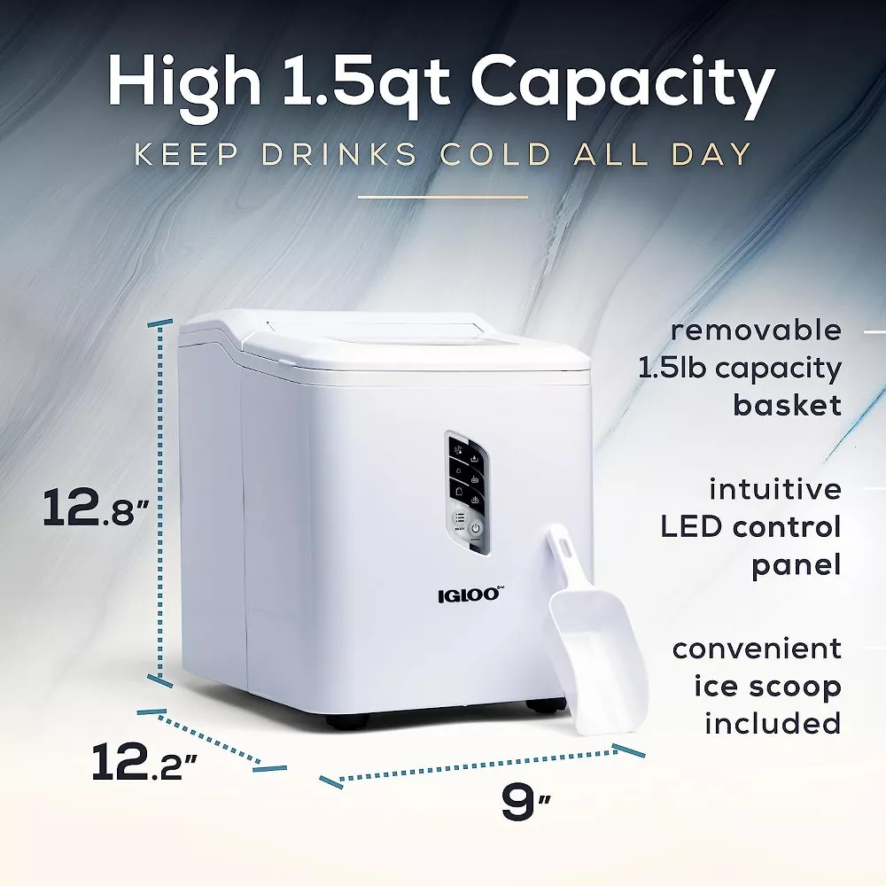 Automatic Portable Countertop Ice Maker Machine - White - Image 5