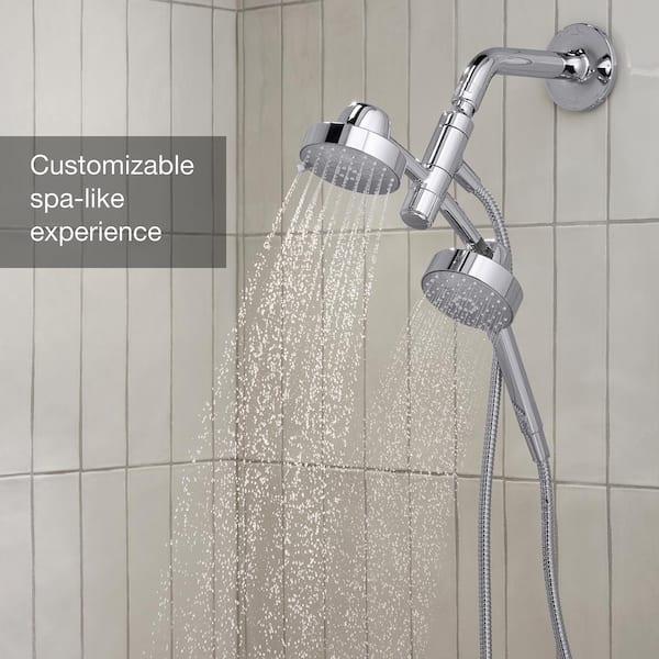 Awaken 3-Spray Dual Wall Mount Fixed & Handheld Shower Head - Image 2