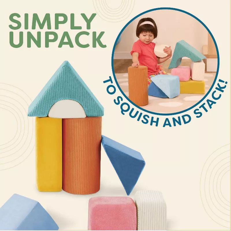 Tumble-y Towers Soft Sensory Baby Blocks for Stacking - Image 3