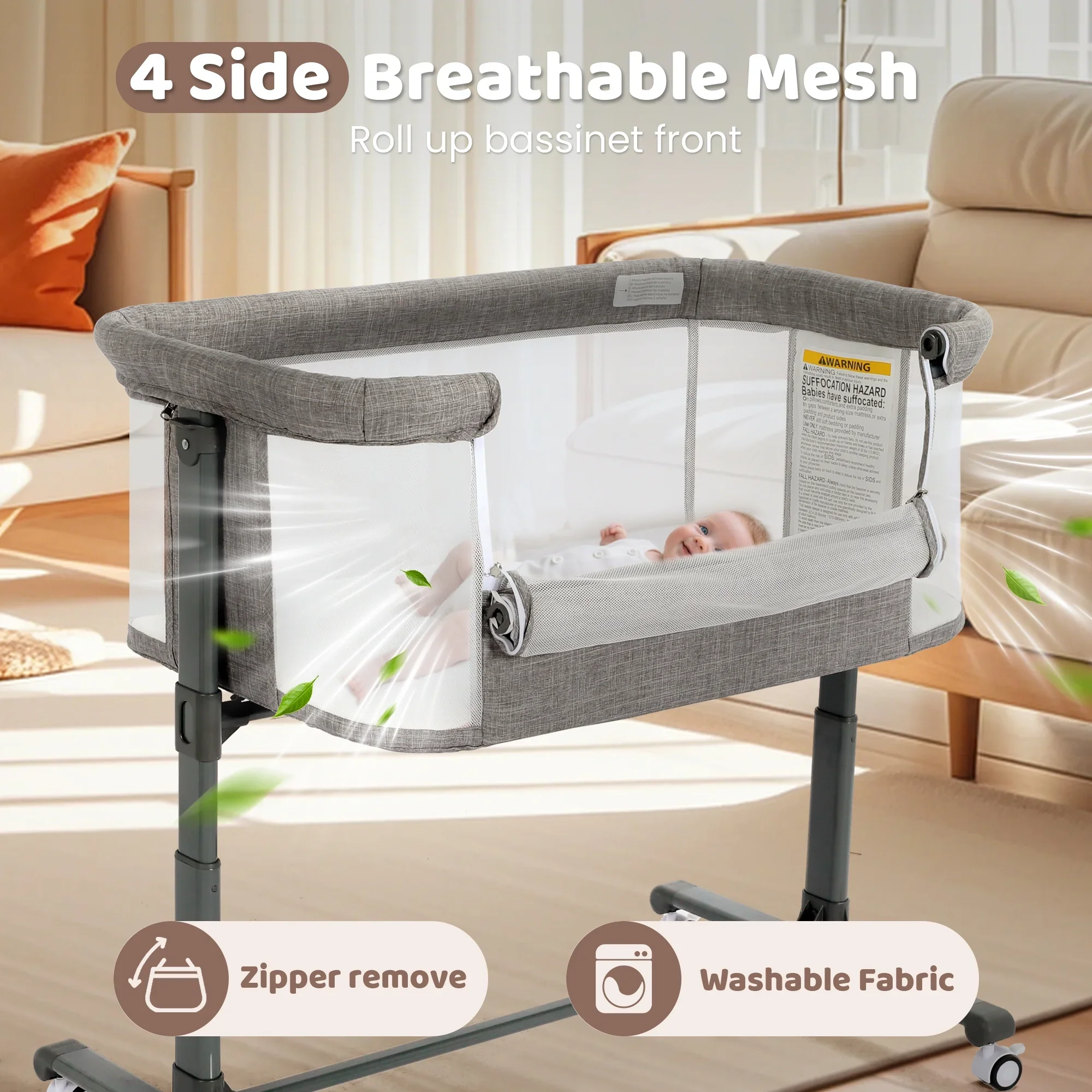 Baby Bassinet with Wheels - Image 4