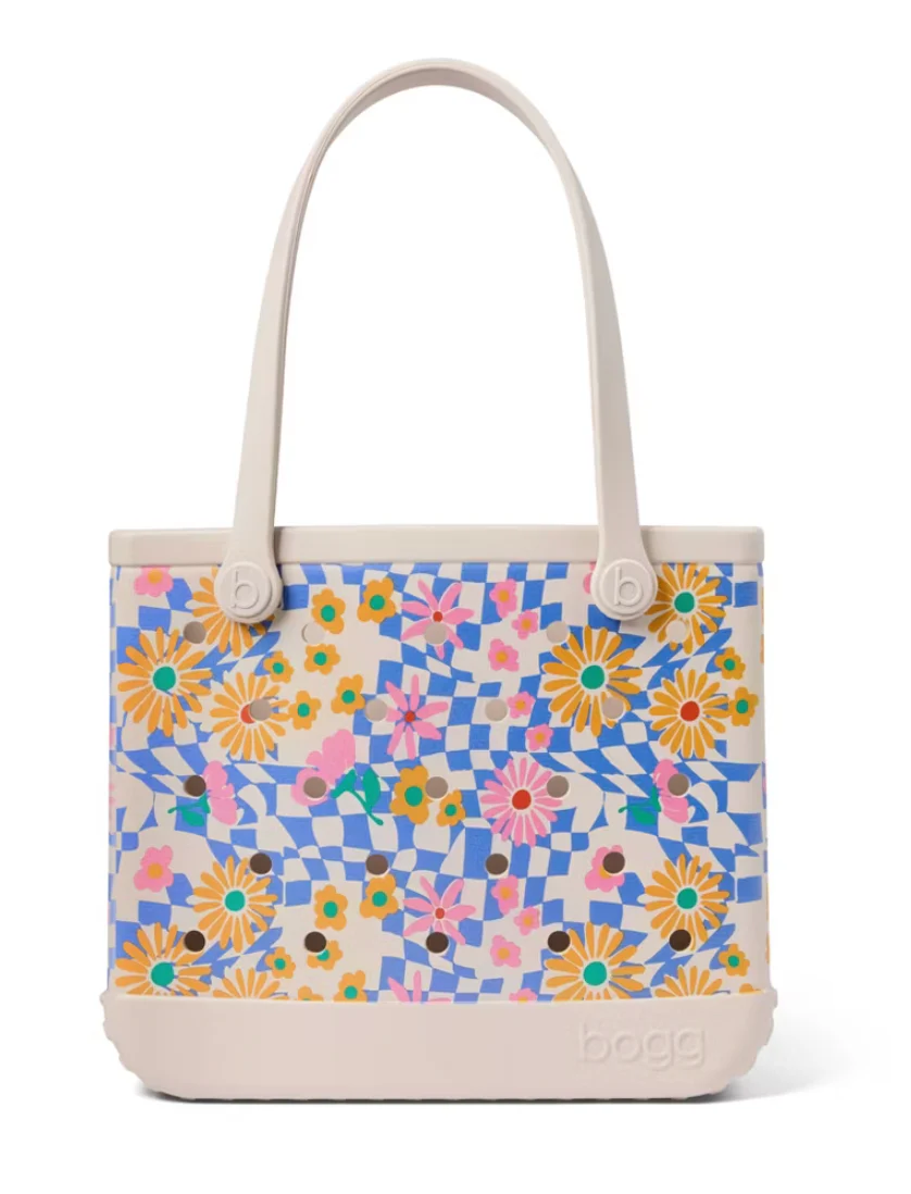 Baby Bogg Bag Tote Bag - Blue Saffron Check'er Out SHOWROOM ITEM