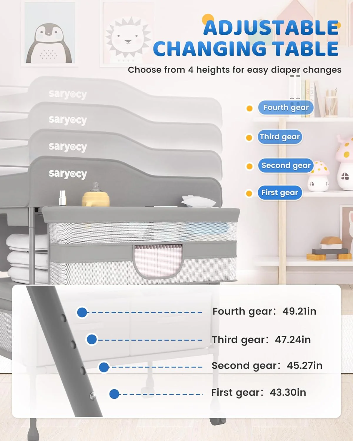 Baby Versatile Folding Waterproof Diaper Changing Station - Image 5