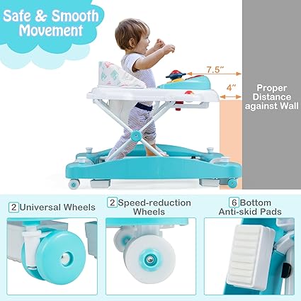 6-in-1 Foldable Baby Walker and Bouncer Combo - Image 2