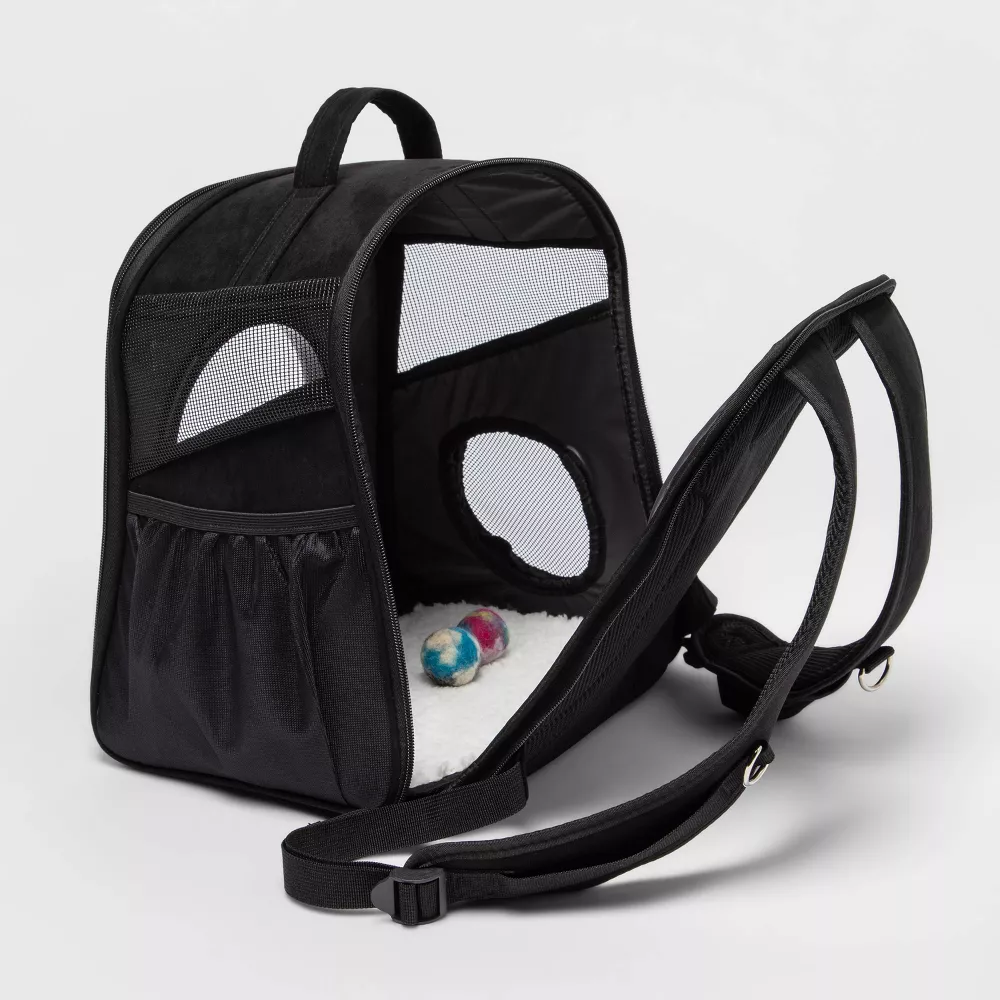 Backpack Cat Carrier - Black - Image 4