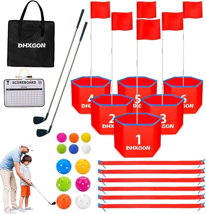 Backyard Golf Game with 2 Clubs