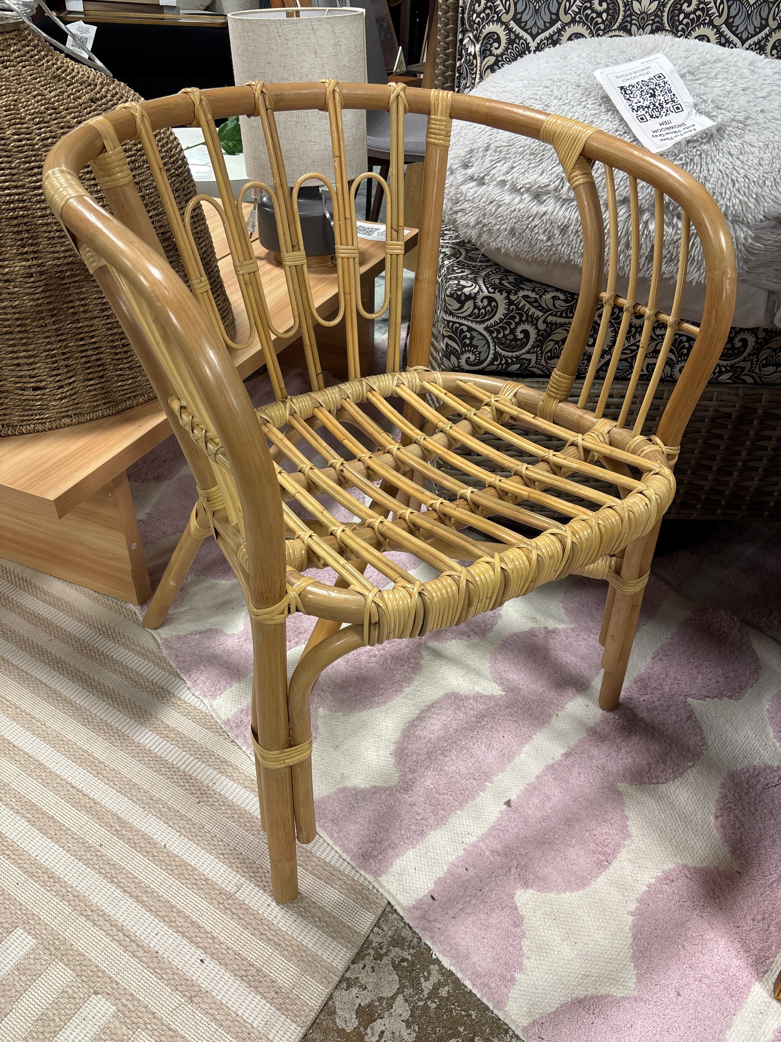 bali & pari - Luxio Rattan Chair Natural SHOWROOM ITEM - Image 2