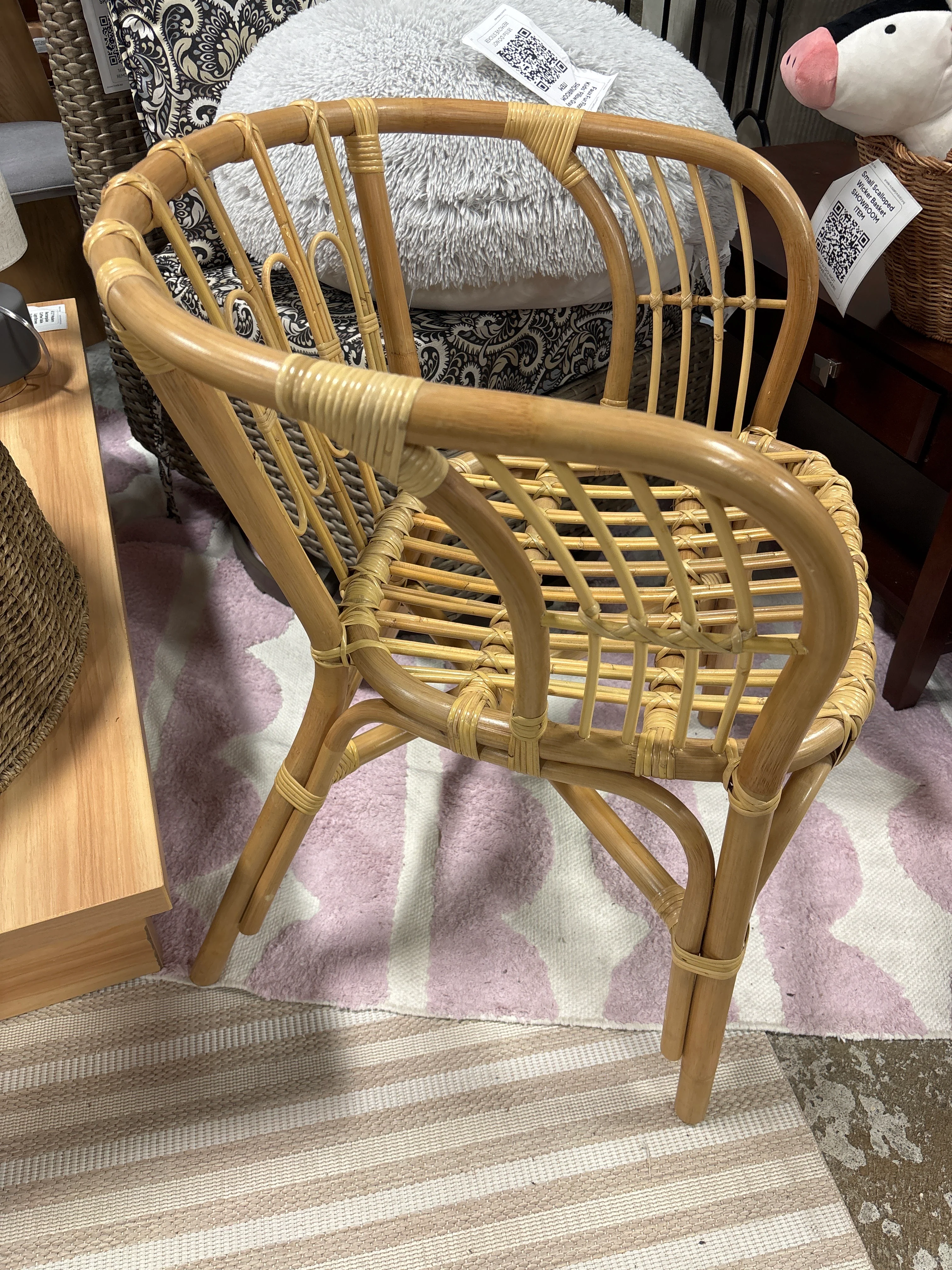 bali & pari - Luxio Rattan Chair Natural SHOWROOM ITEM - Image 3