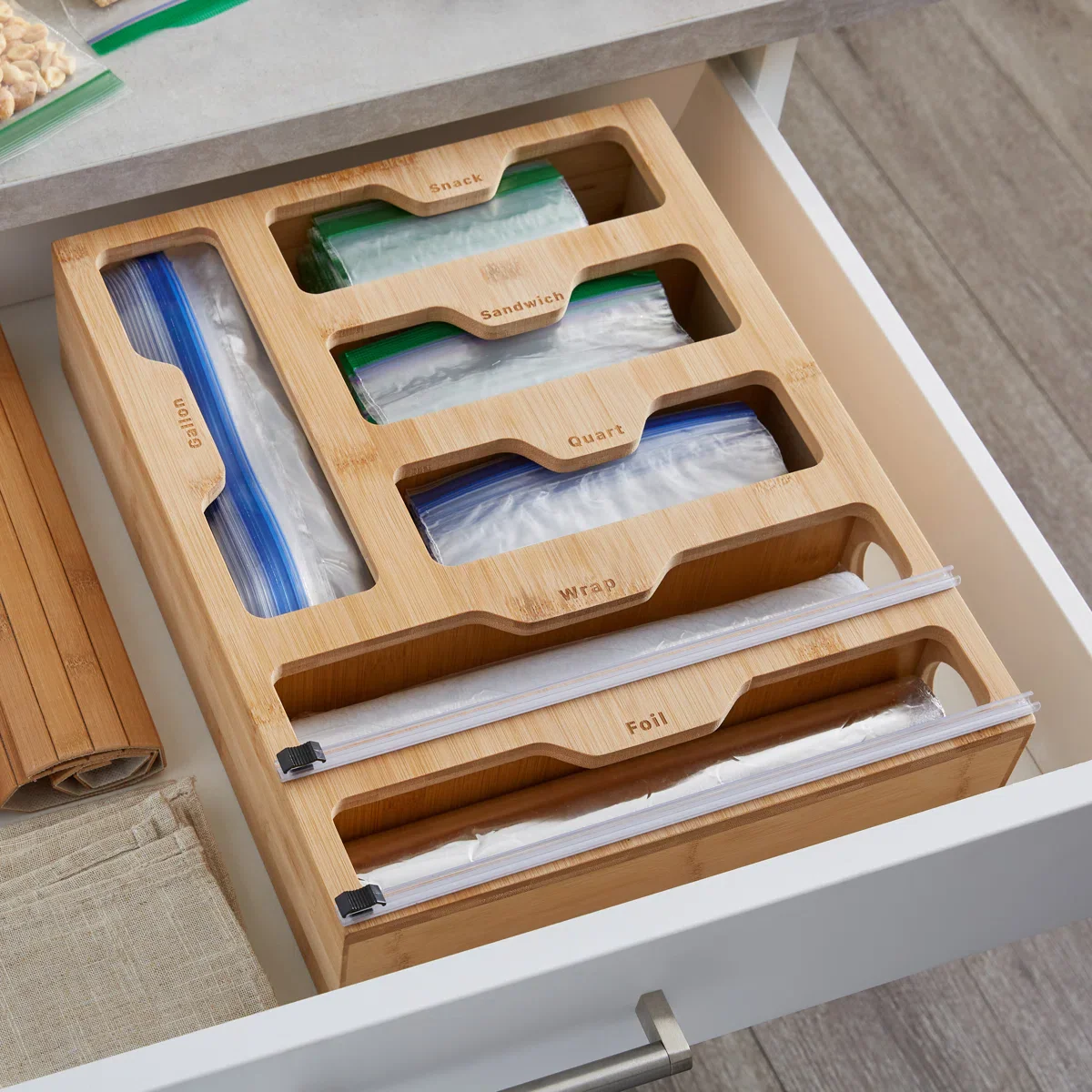 Bamboo Kitchen Drawer Organizer, - Image 5