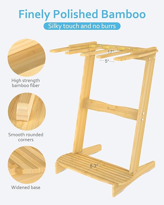 Bamboo Surf Stand - Vertical Surf Board Holder of Free Wall Mount - Image 5
