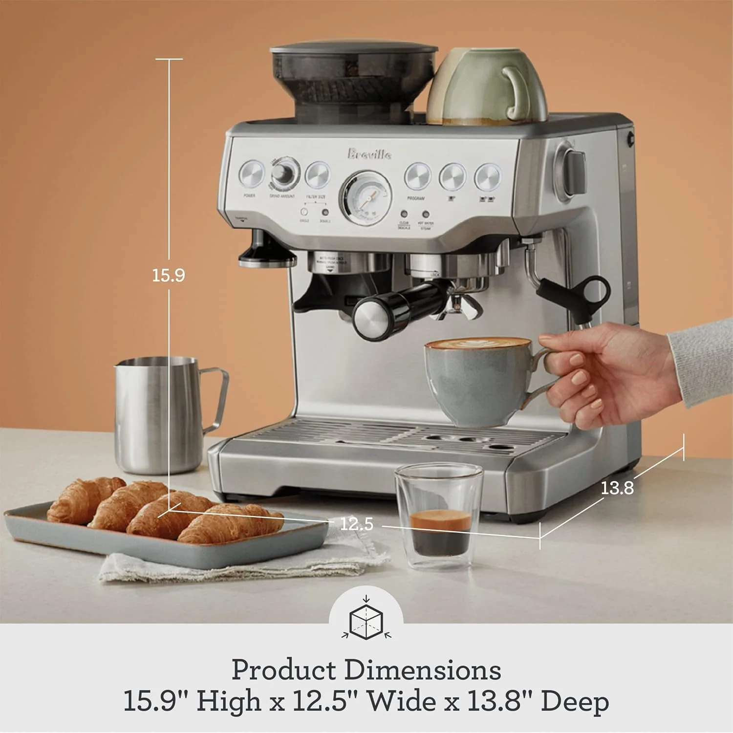 Barista Express Espresso Machine, Brushed Stainless Steel - Image 3
