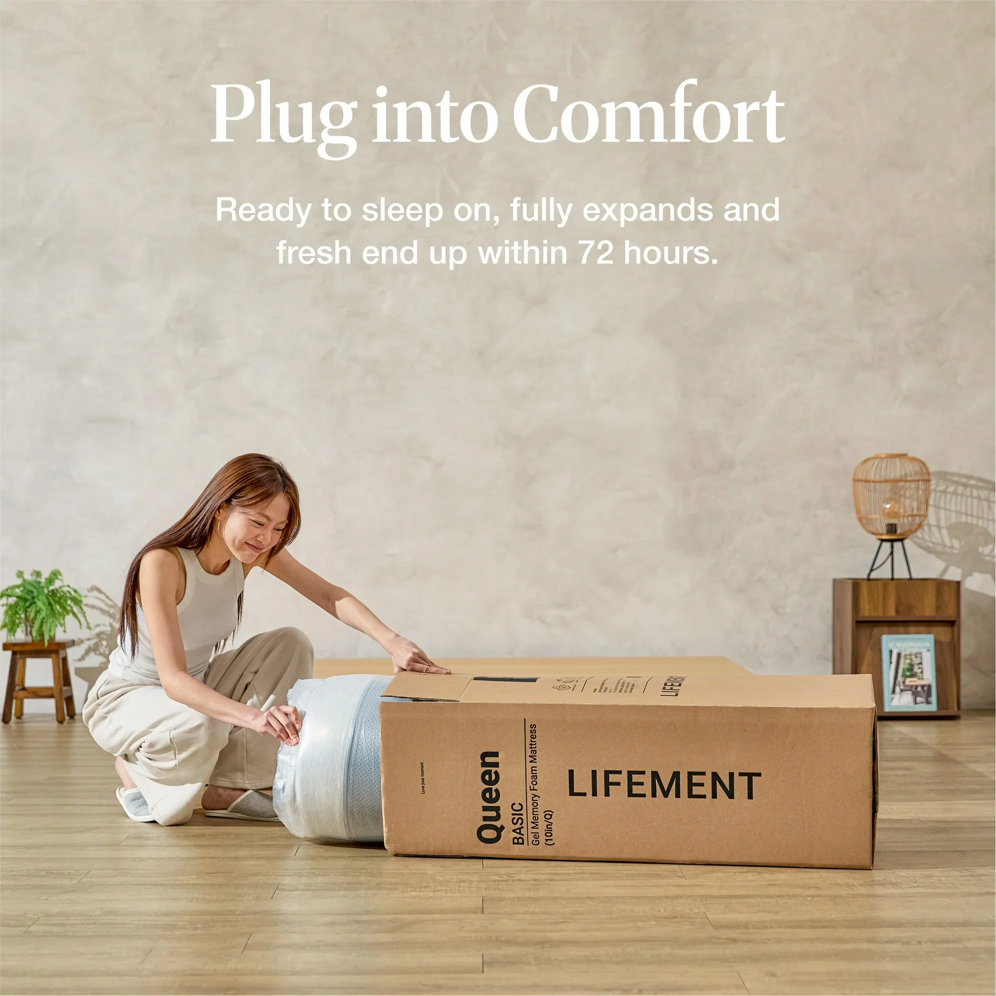 Basic Twin Graphite Infused Memory Foam Mattress in a Box - Image 2