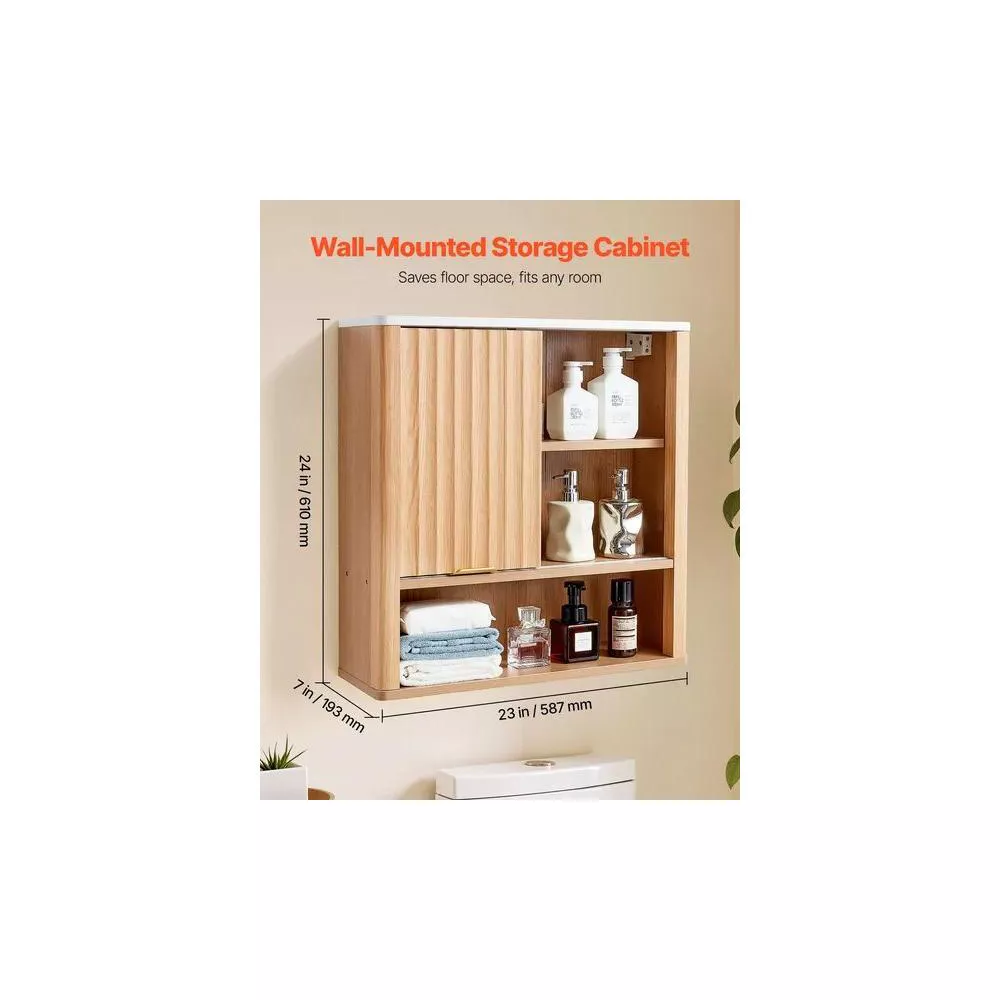 Bathroom Wall Cabinet, w/Door and Adjustable Shelf - Image 5