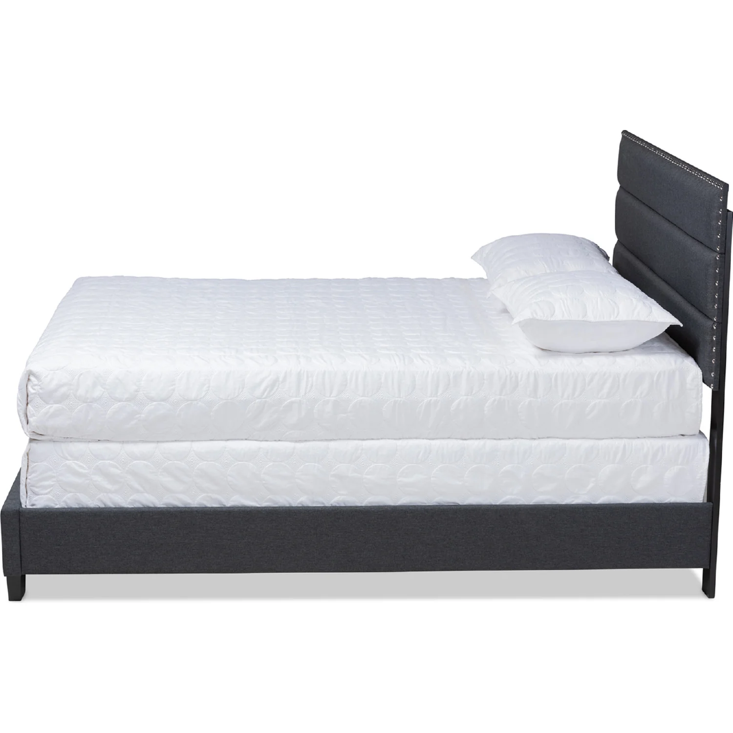 Baxton Ansa King Bed in Biege Fabric - Image 5