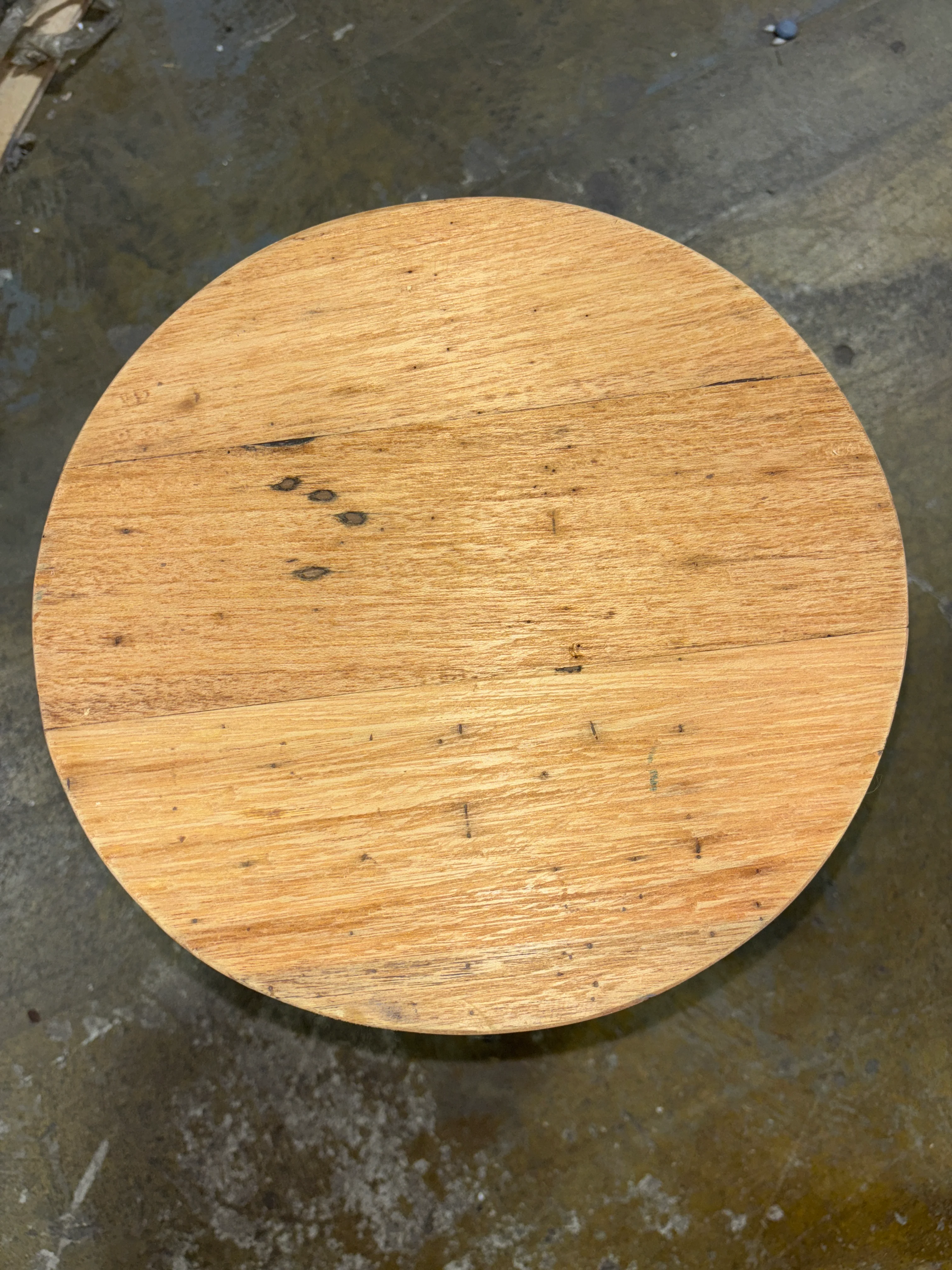 Baxton Studio Terah Teak Wood Ottoman Footstool - Natural SHOWROOM ITEM - Image 4