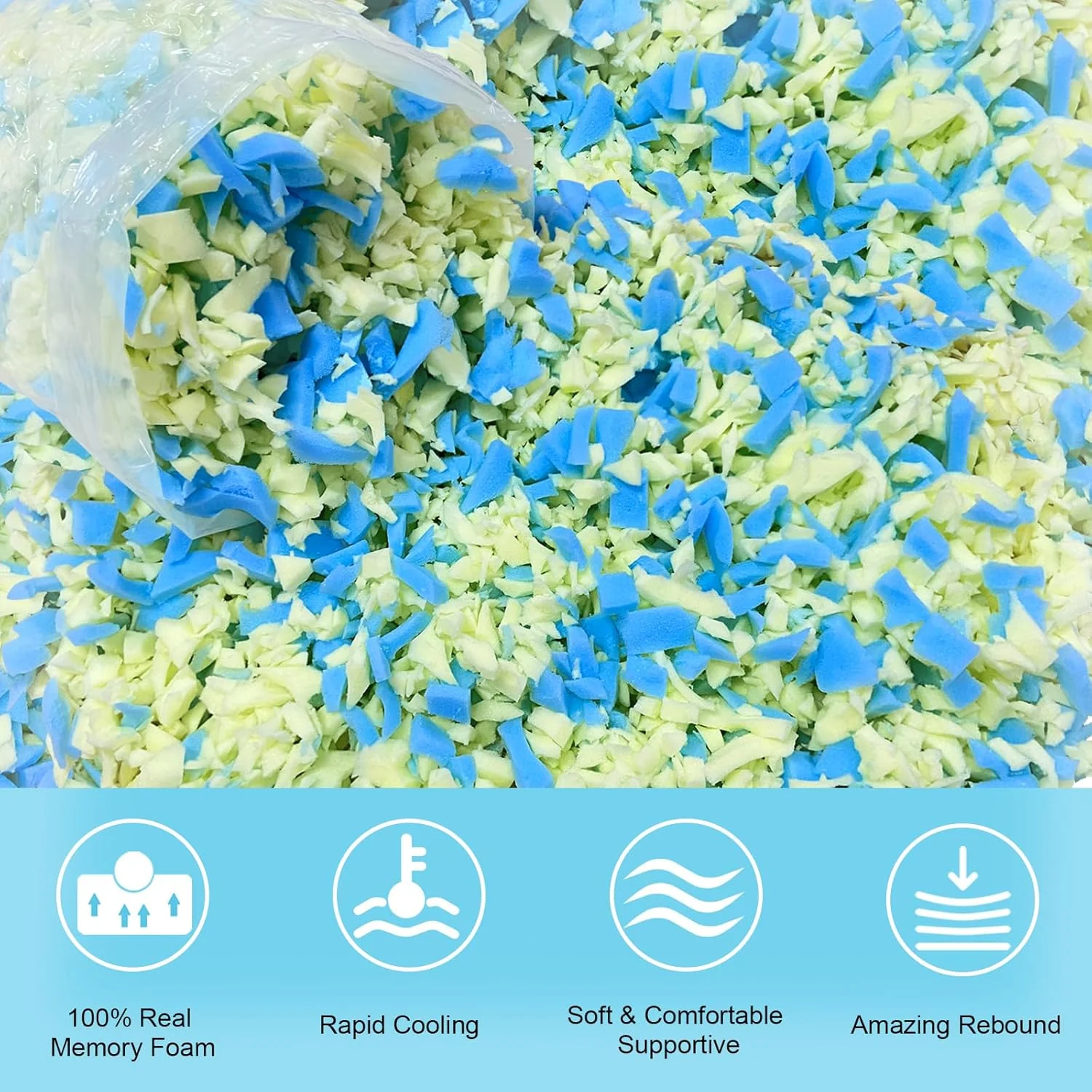 Bean Bag Filler – Shredded Memory Foam Refill - Image 2