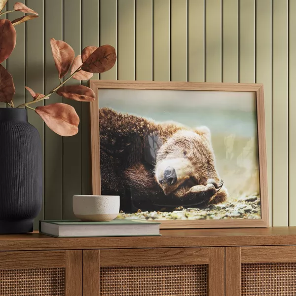 Bear Photography Framed Art Brown - Animal Wall - Image 4