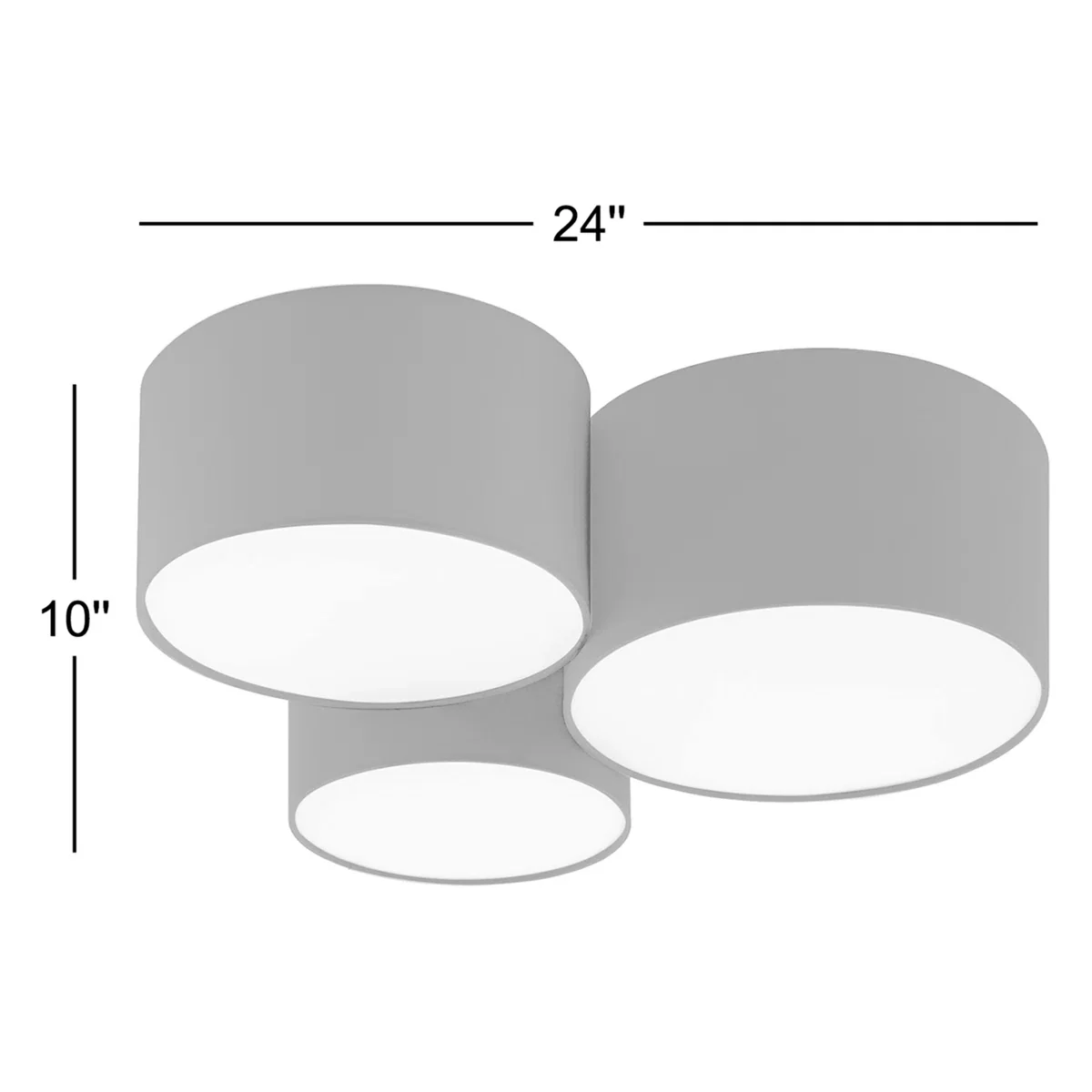 Beckman 3 - Light Simple Drum Flush Mount - Image 3