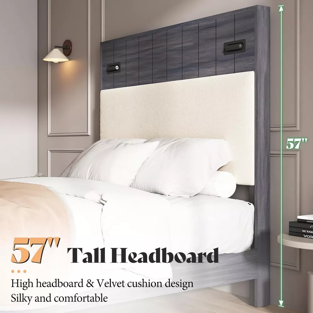 Bed Frame with Headboard - Queen - Image 2