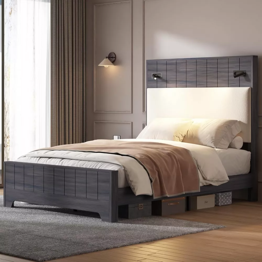 Bed Frame with Headboard - Queen - Image 4