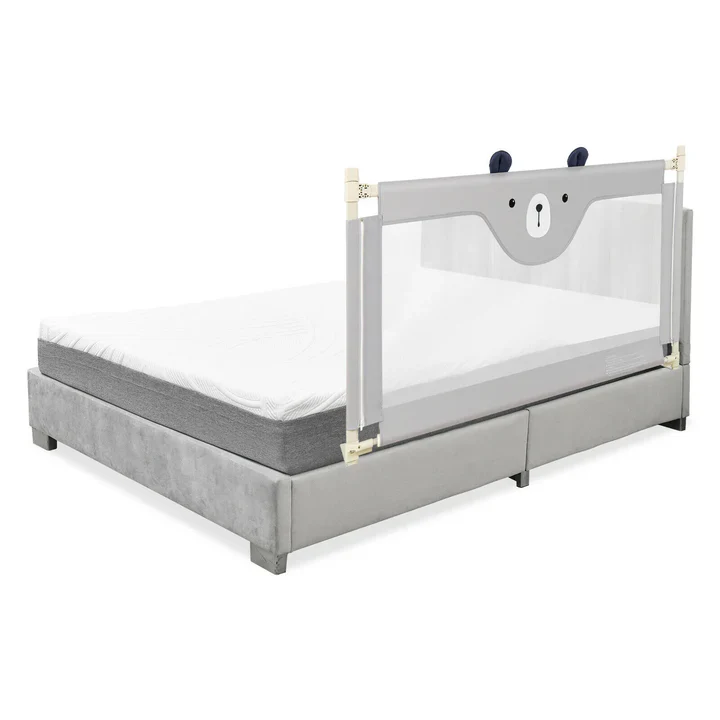 Bed Rail for Toddlers with Double Lock-Gray