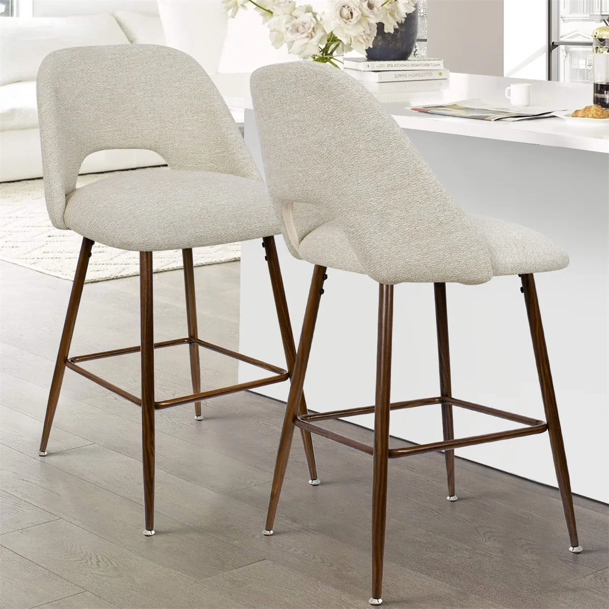 Berneta Upholstered Counter Stools Set of 2