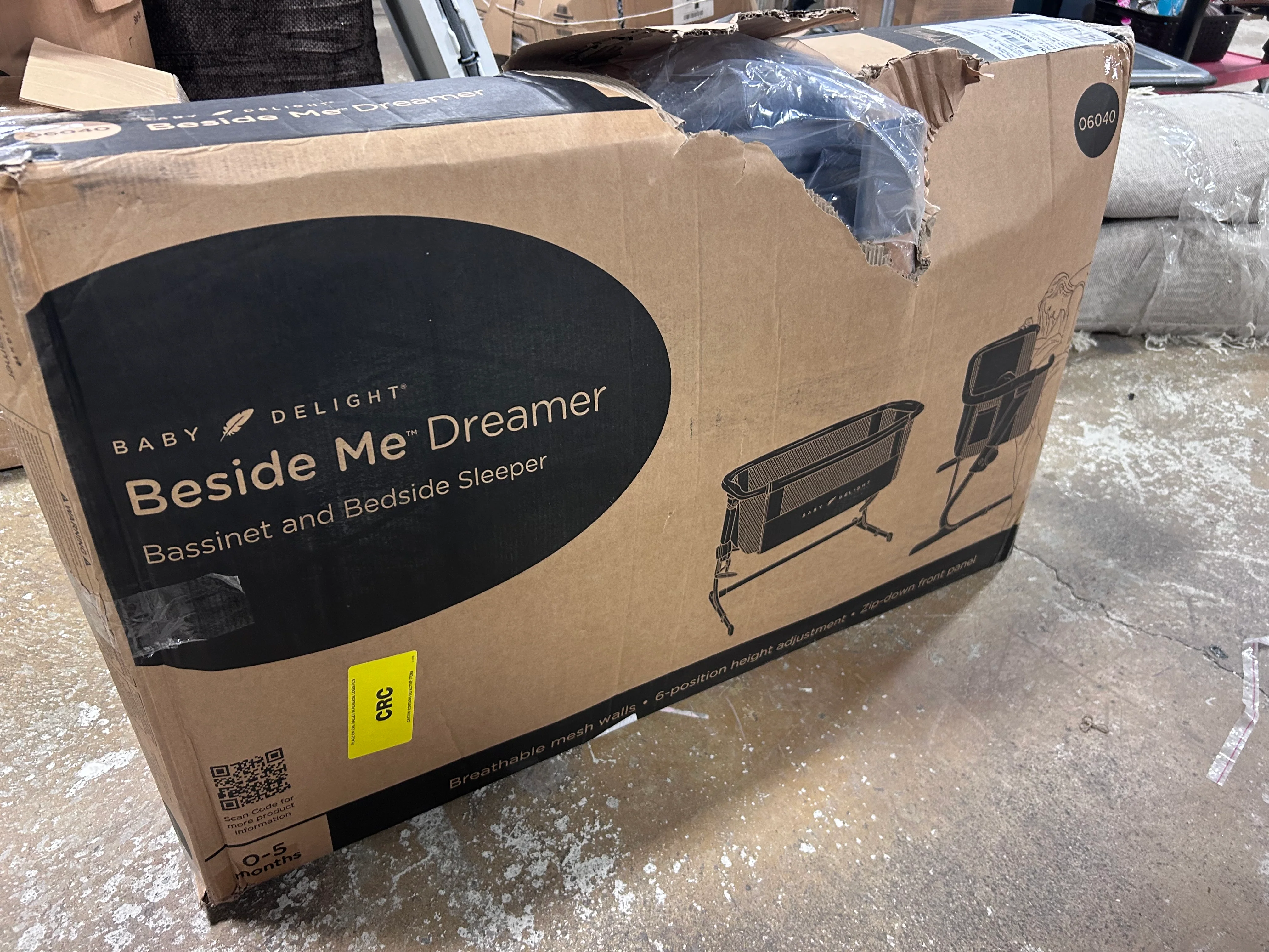 Beside Me Dreamer Bassinet & Bedside Sleeper - Charcoal Tweed - Image 7