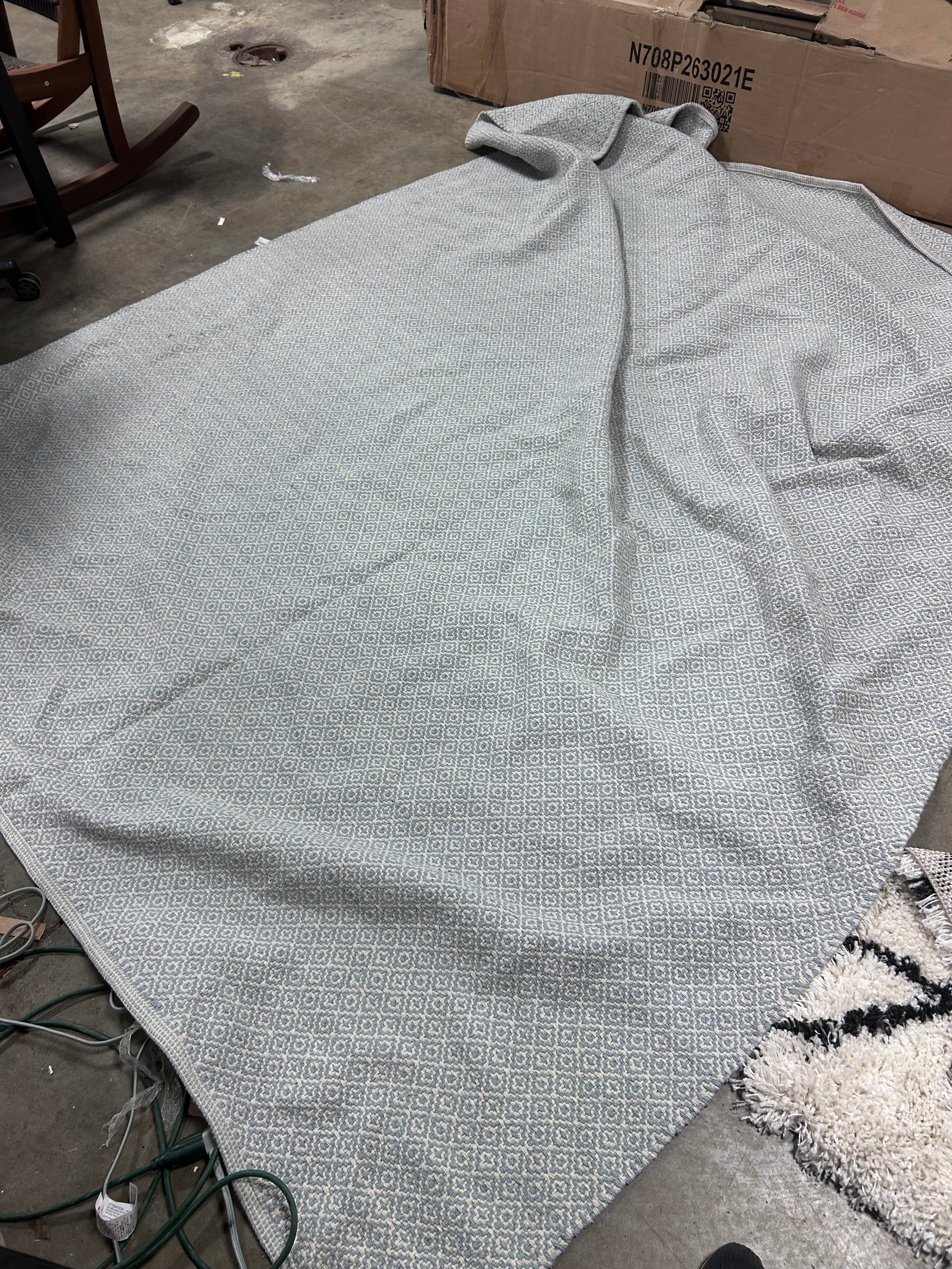 Bester Hand Woven Cotton Geometric Rug - 8*10 - Image 7