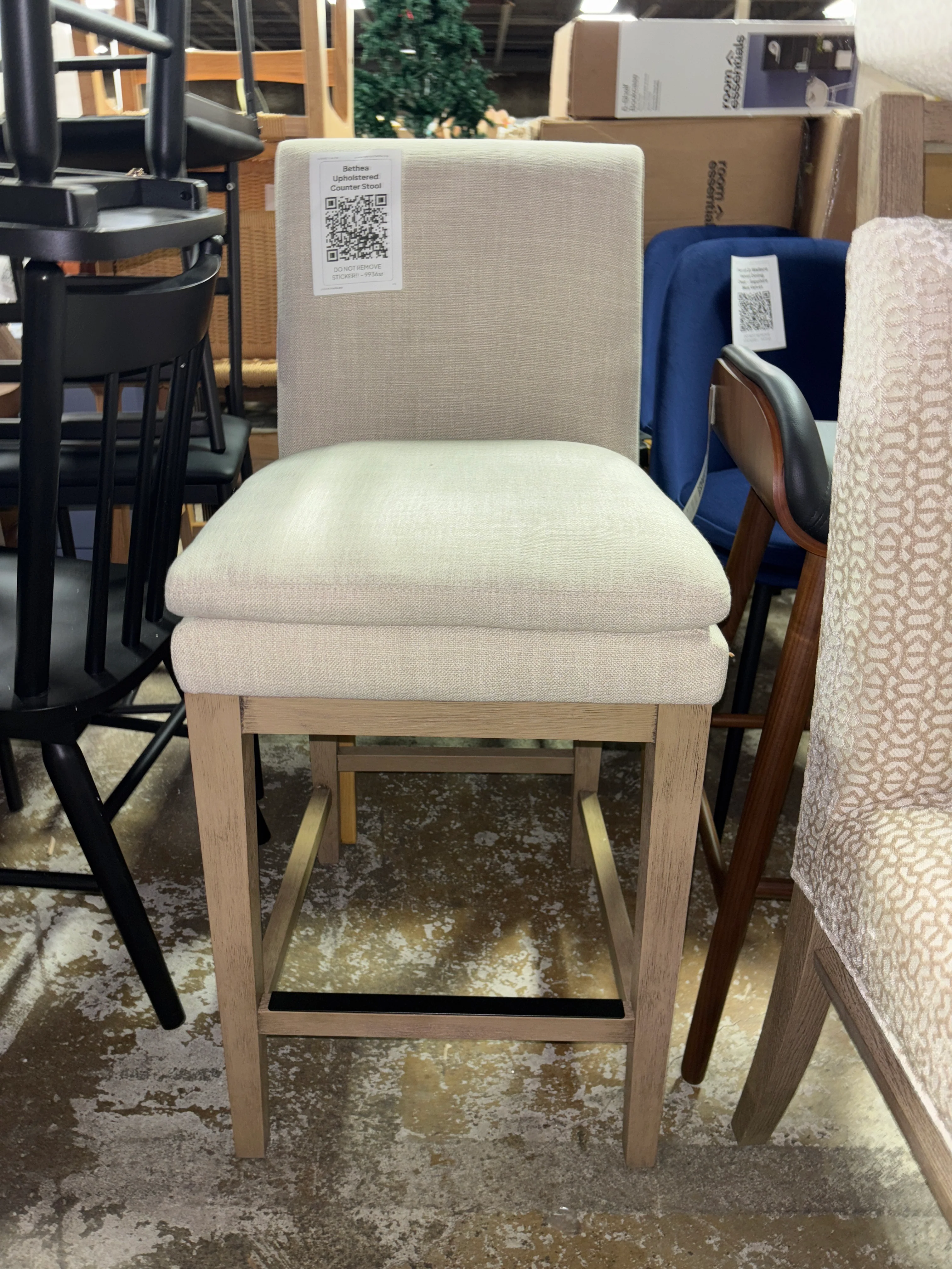 Bethea Upholstered Counter Stool SHOWROOM ITEM - Image 2