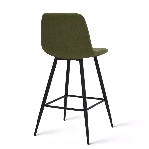 Bingo Upholstered Counter Height Stool with Black Leg Set of 2 - Image 2