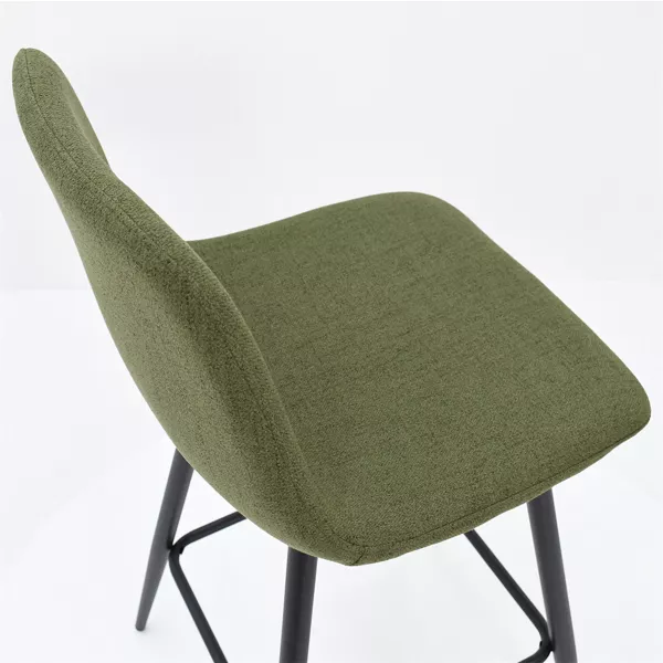 Bingo Upholstered Counter Height Stool with Black Leg Set of 2 - Image 5