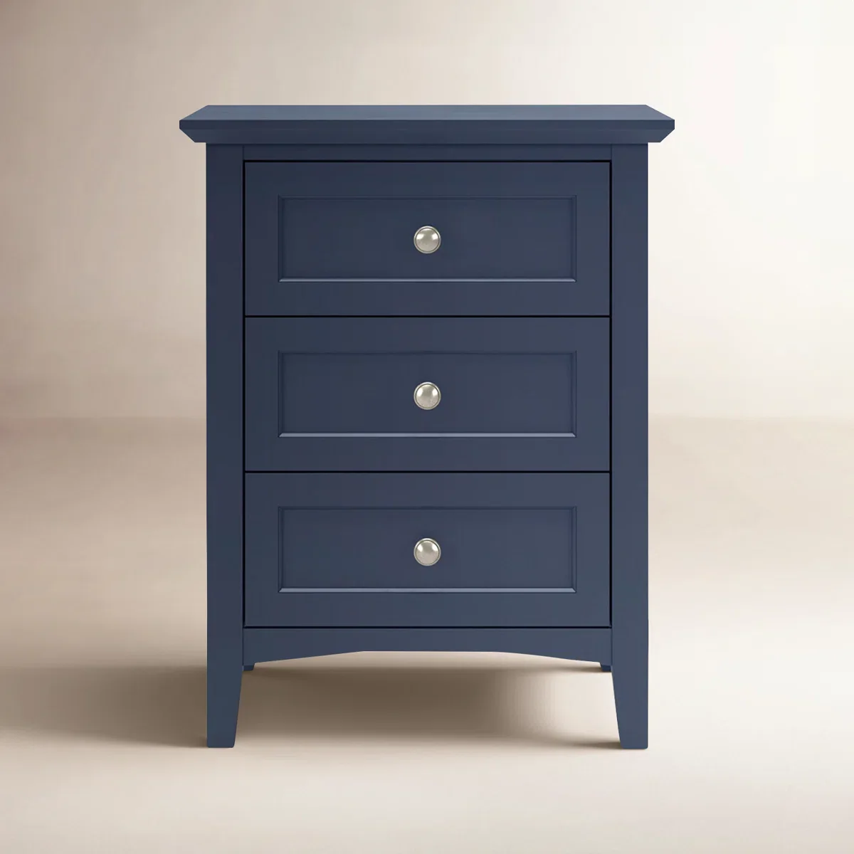 BirchLane Renee 3-Drawer Nightstand Blue SHOWROOM ITEM
