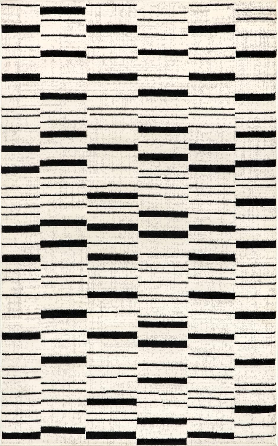 Birdie Modern Lines Area Rug, 8'10' x 12', Beige