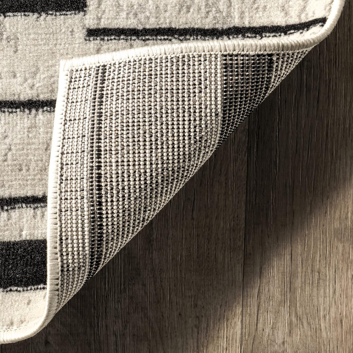 Birdie Modern Lines Area Rug, 8'10' x 12', Beige - Image 5